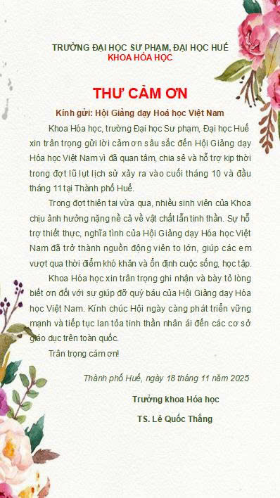 Thư cảm ơn